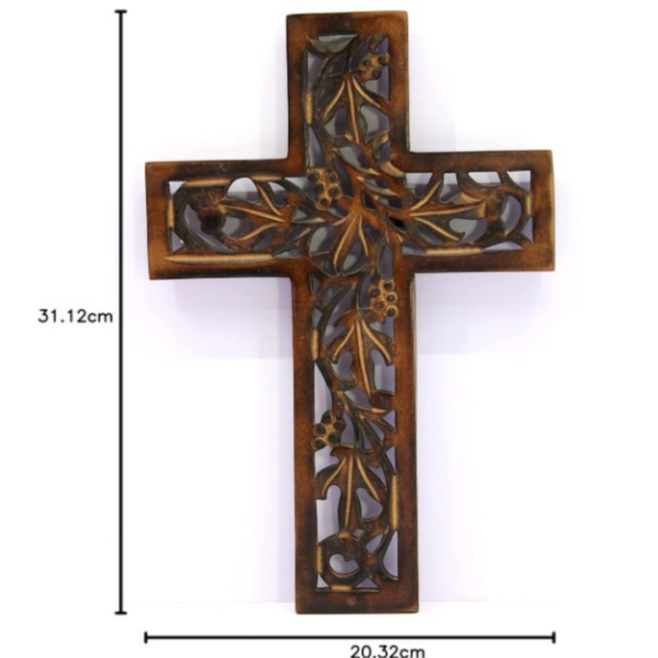 Jesus Christ Cross Catholic Wooden - Image 5