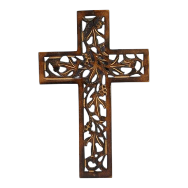 Jesus Christ Cross Catholic Wooden - Image 3