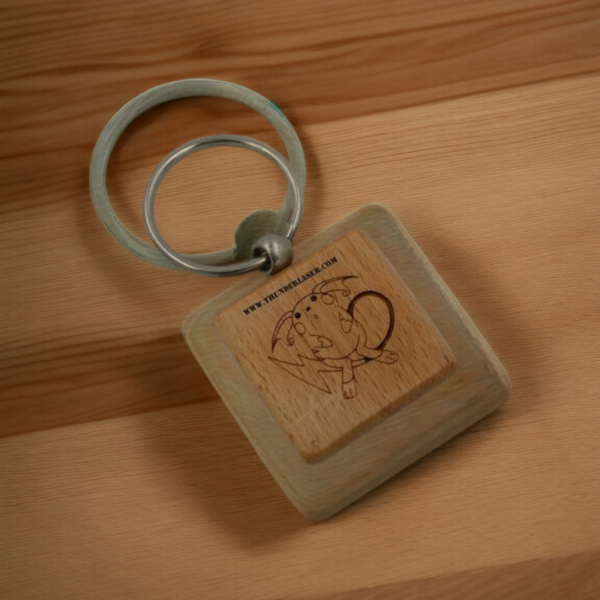 lank Wooden Customised Keychain